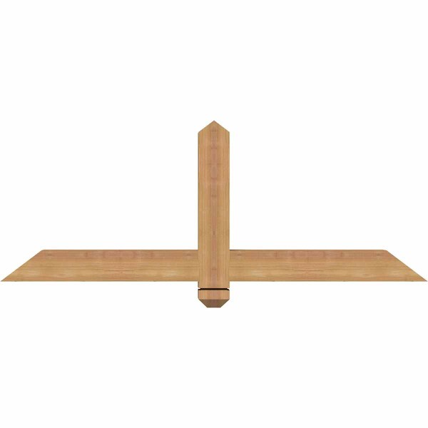 Ekena Millwork Eugene Smooth Timber Gable Bracket, Western Red Cedar, 48"W x 18"H x 3 1/2"D x 3 1/2"F, 9/12 Pitch GBW048X18X0404EUG00SWR - main